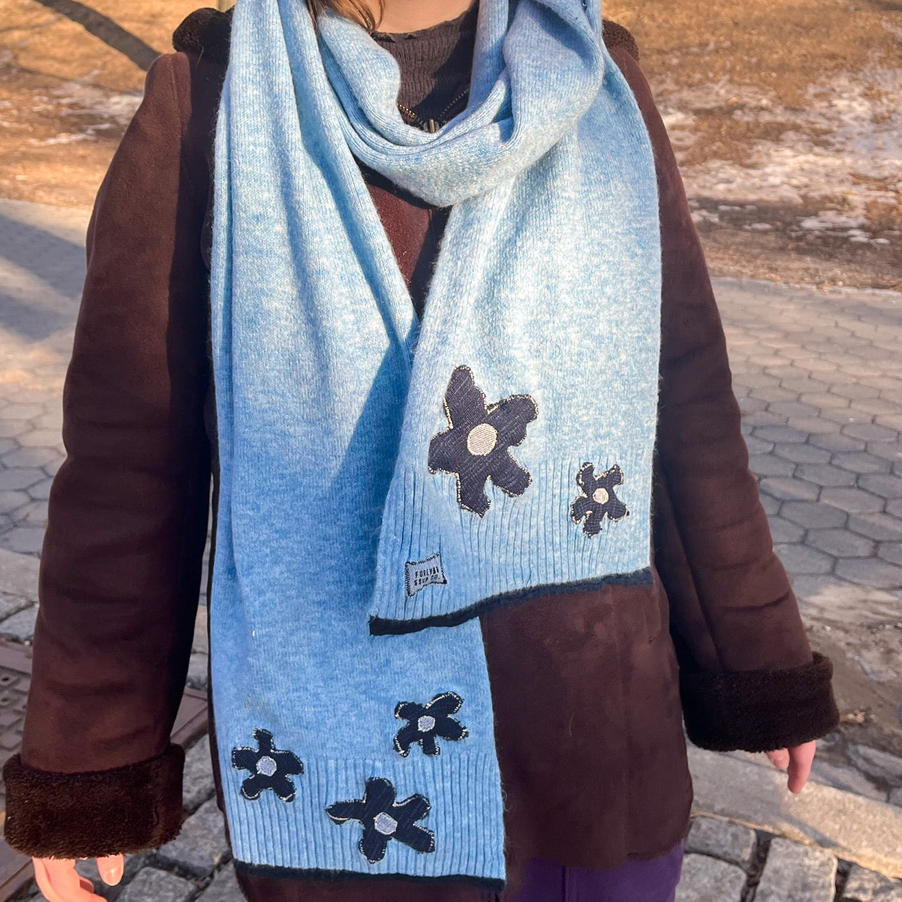 Blue Flower Scarf