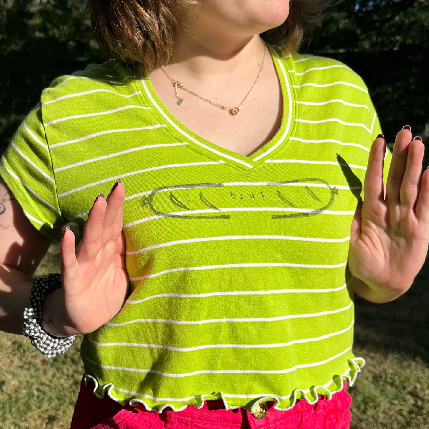 Brat Striped Shirt