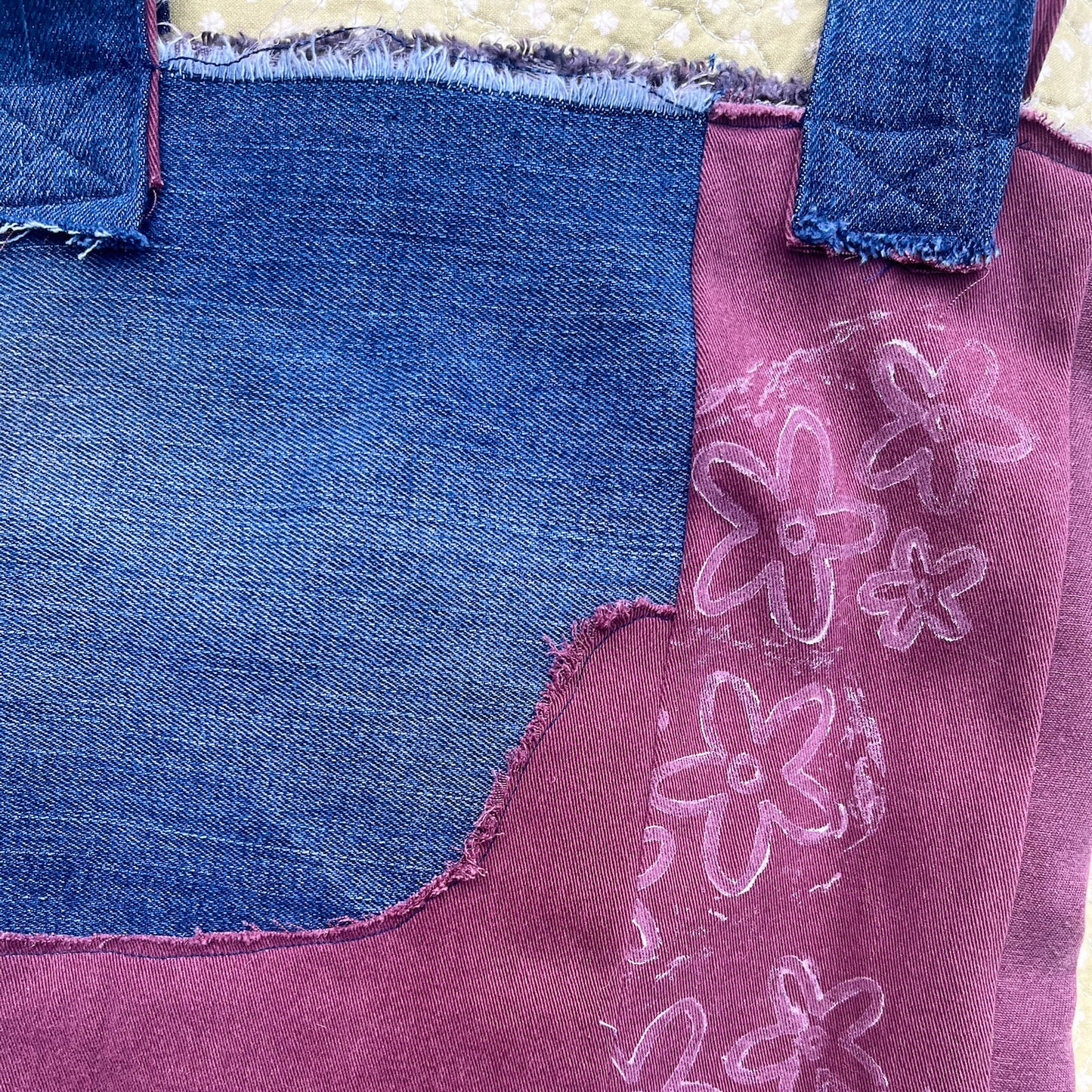 Maroon Patchwork Bag