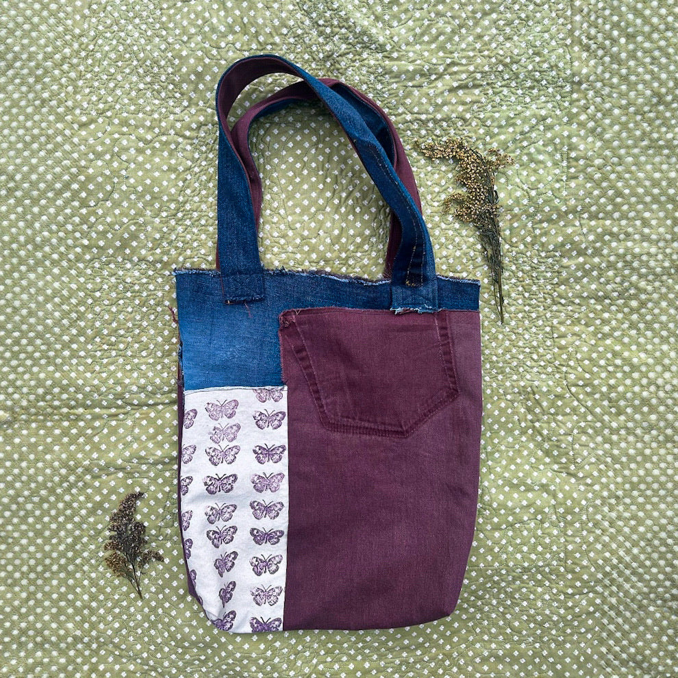 Maroon Patchwork Bag