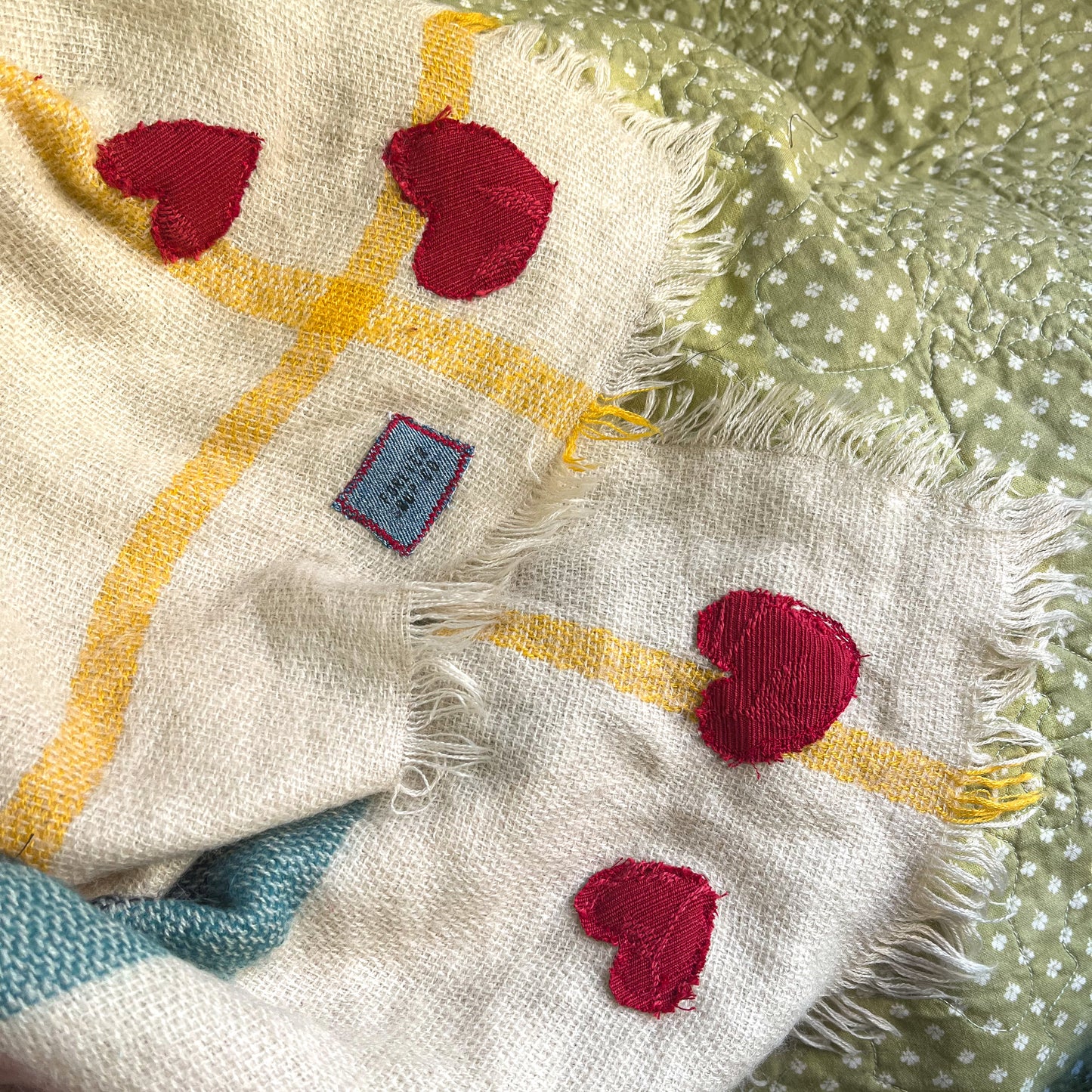 Plaid Heart Scarf