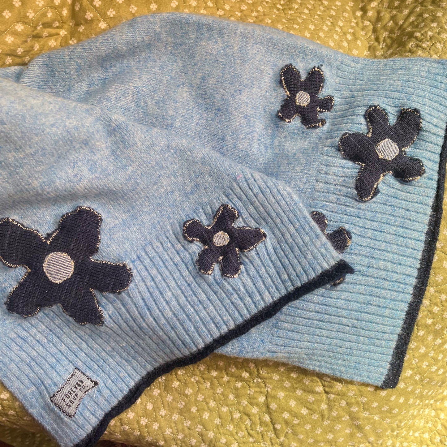 Blue Flower Scarf