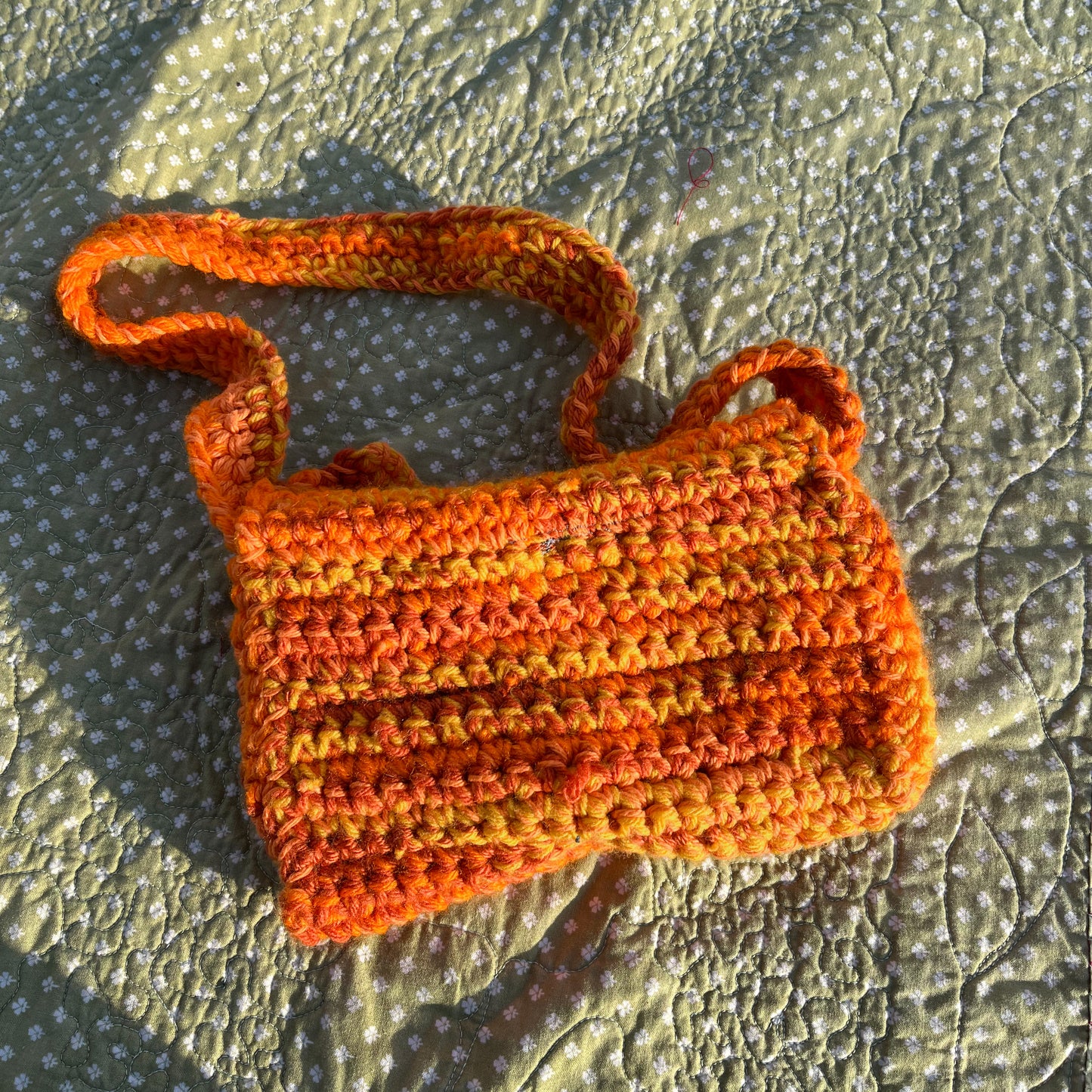 Orange Crocheted Purse