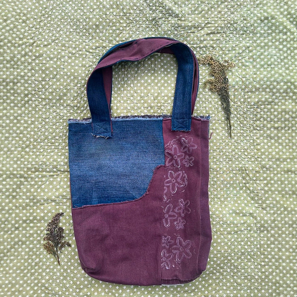 Maroon Patchwork Bag