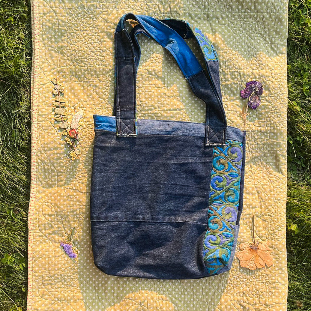 Blue and Green Patchwork Bag