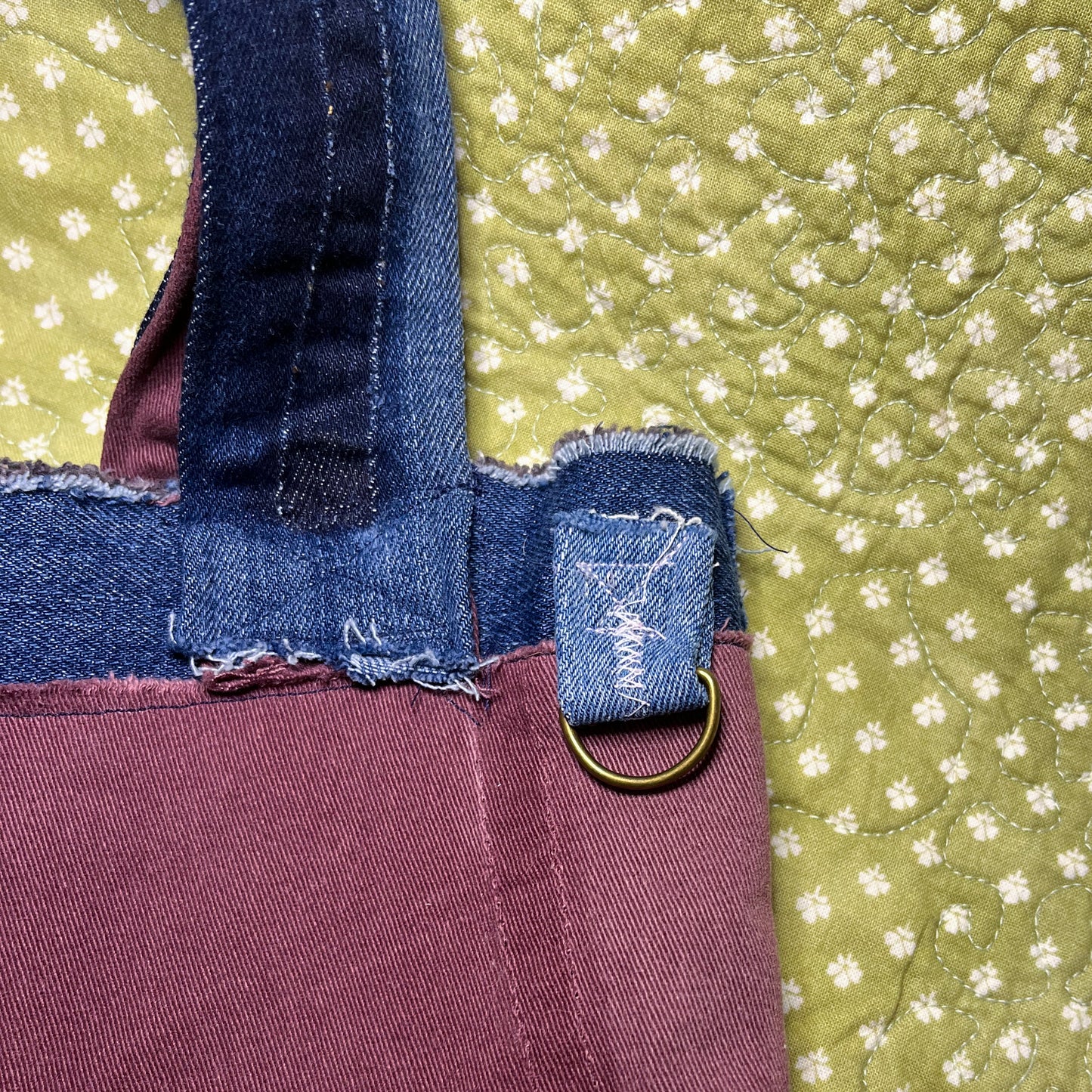 Maroon Patchwork Bag