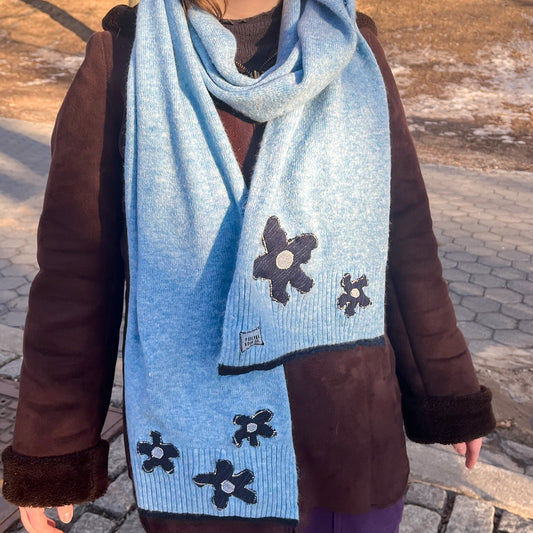 Blue Flower Scarf