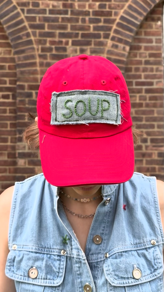 red SOUP hat