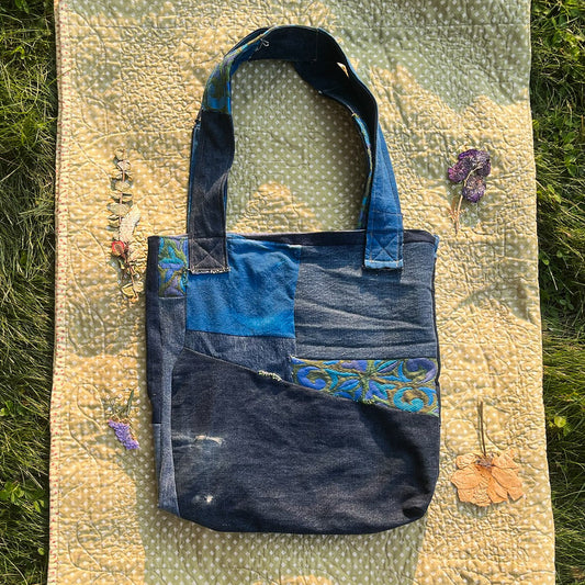 Blue and Green Patchwork Bag