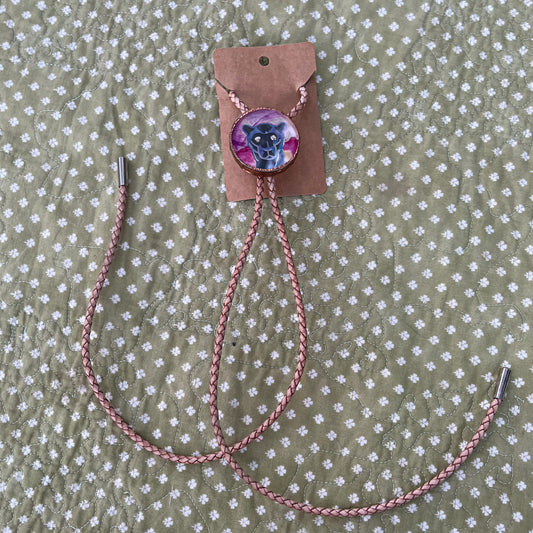 Flower Eye Panther Bolo Tie