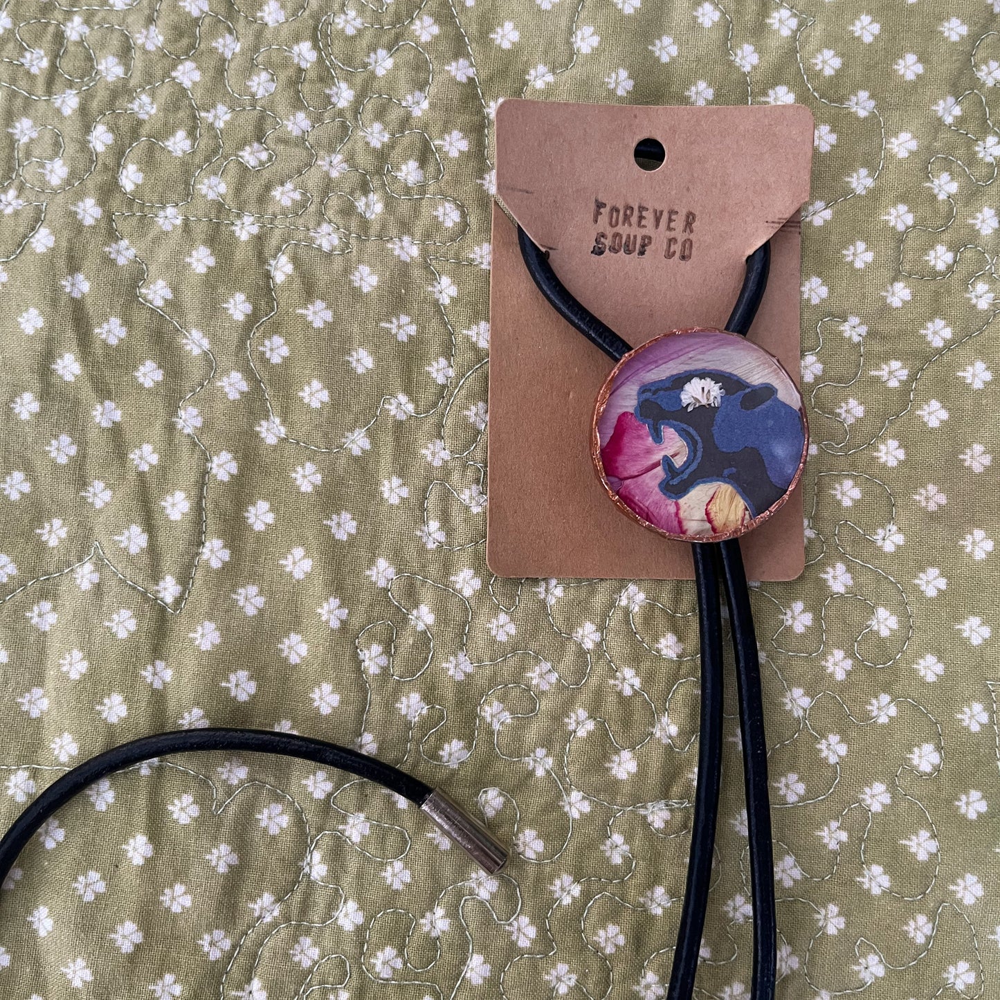 Roaring Panther Bolo Tie