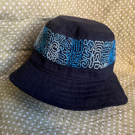 Freehand Squiggle Embroidery Bucket Hat