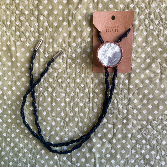 Lamb's Ear Leaf Large Bolo Tie