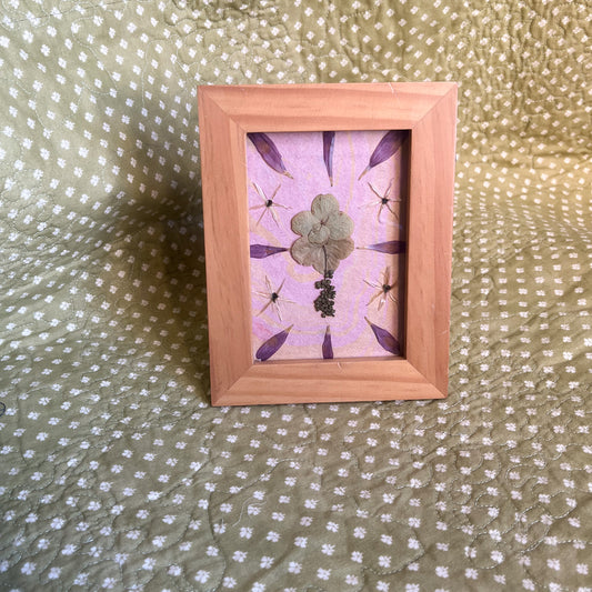 Wood Framed Floral Art