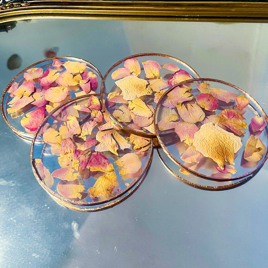 Rose Petal Coasters (Set of 4)