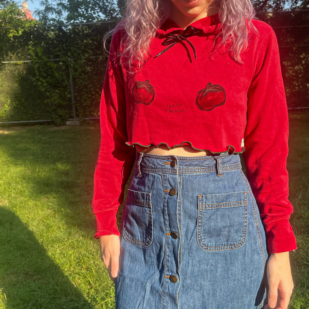 Tomato Hoodie Top