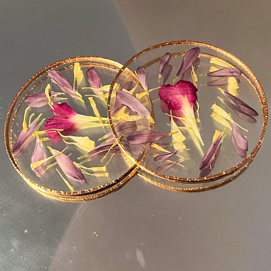 Pink and Purple Coasters (Set of 2)