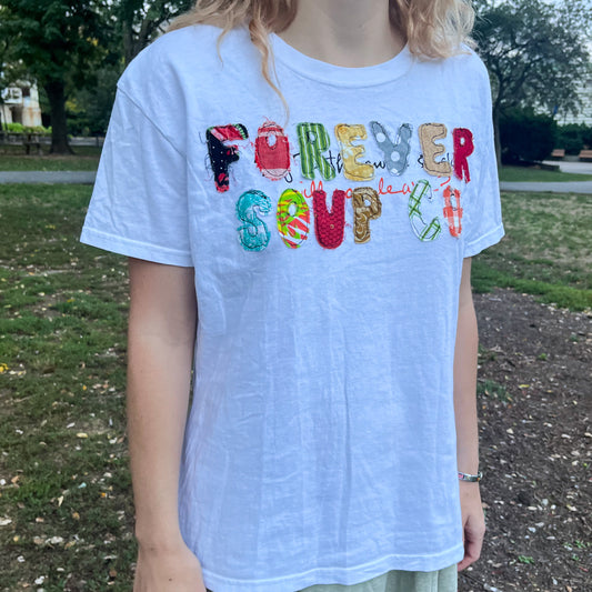 Forever Soup Co Applique Shirt - Short Sleeve - White