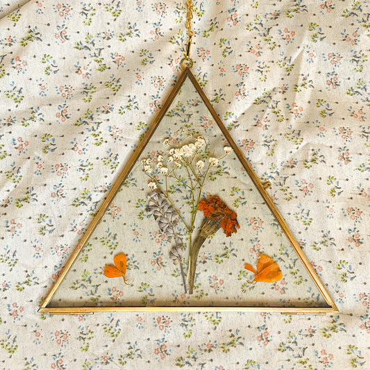 Triangle Frame Floral Artwork