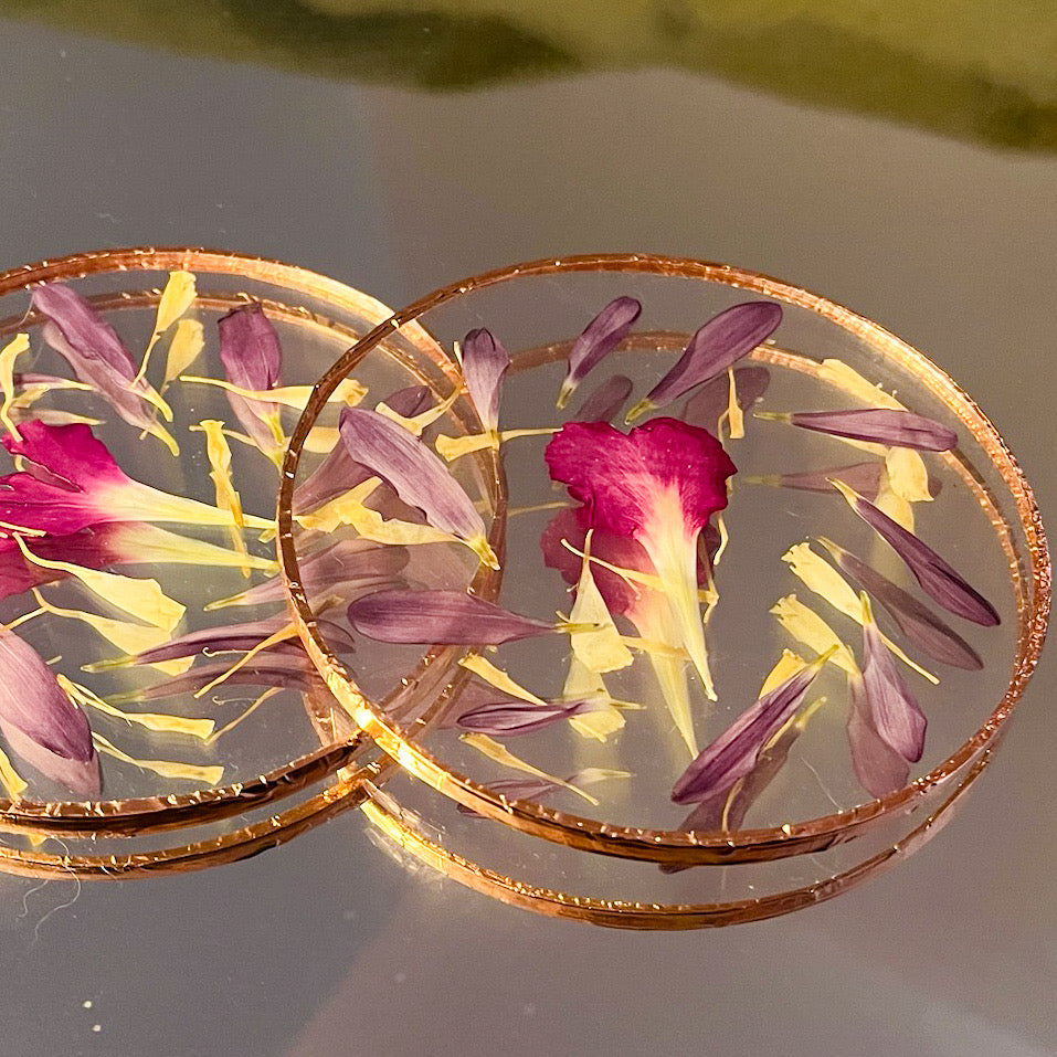 Pink and Purple Coasters (Set of 2)