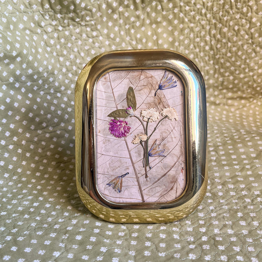 Vintage Bubble Framed Floral Art