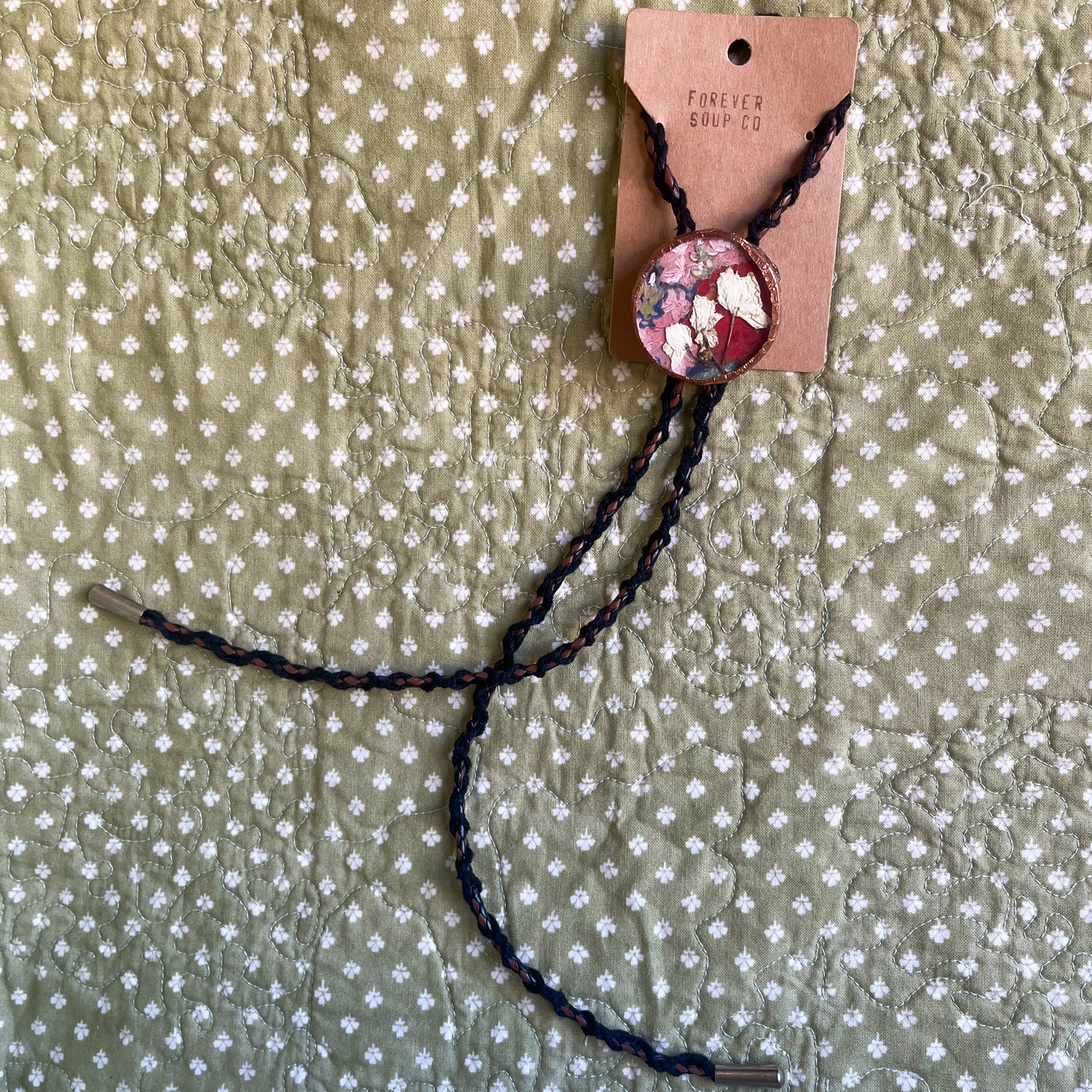 Collage Bouquet Large Bolo Tie