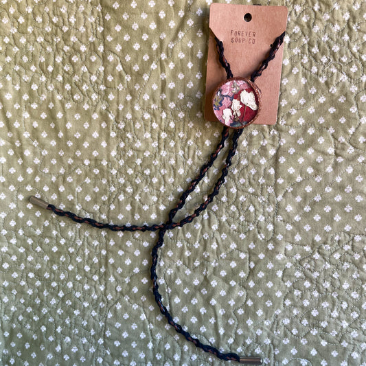 Collage Bouquet Large Bolo Tie