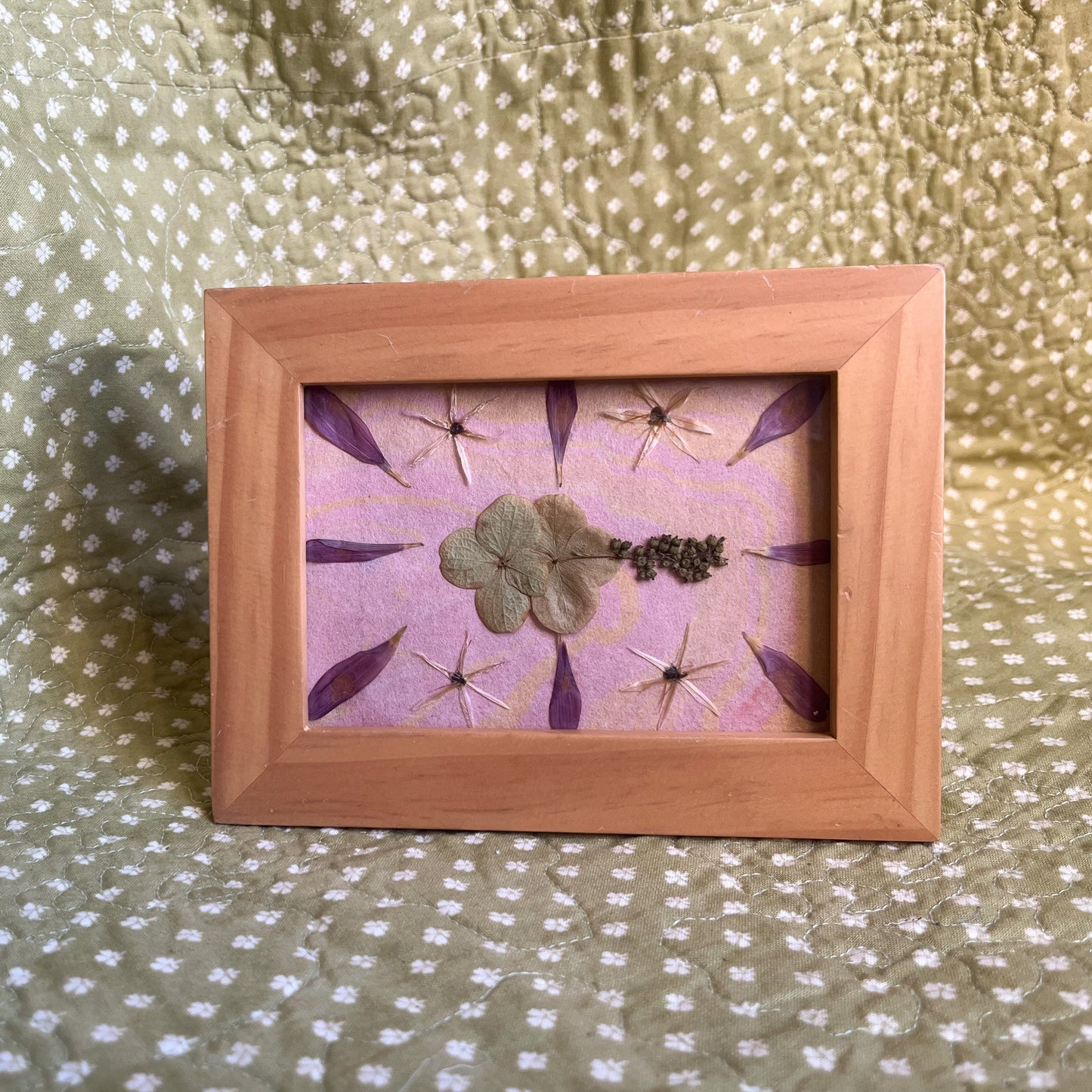 Wood Framed Floral Art