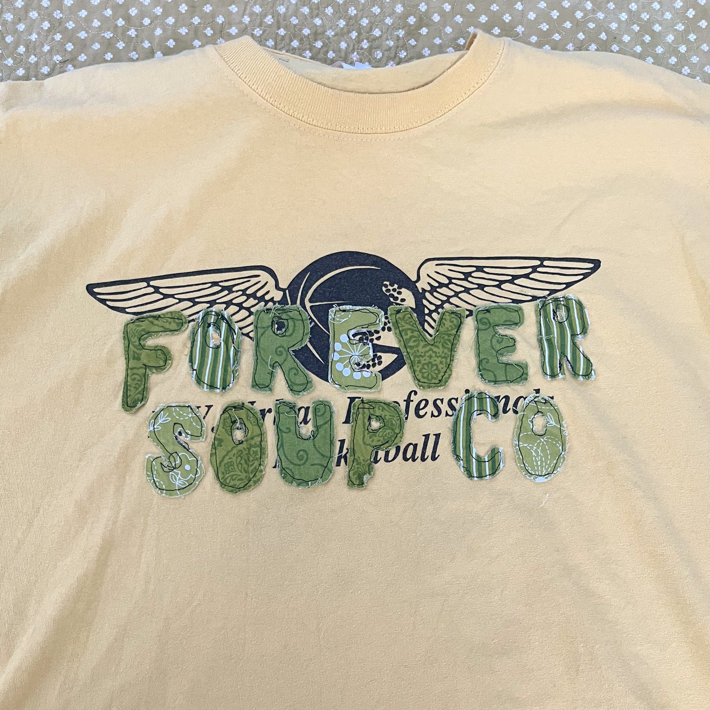 Forever Soup Co Applique Shirt - Short Sleeve - Yellow