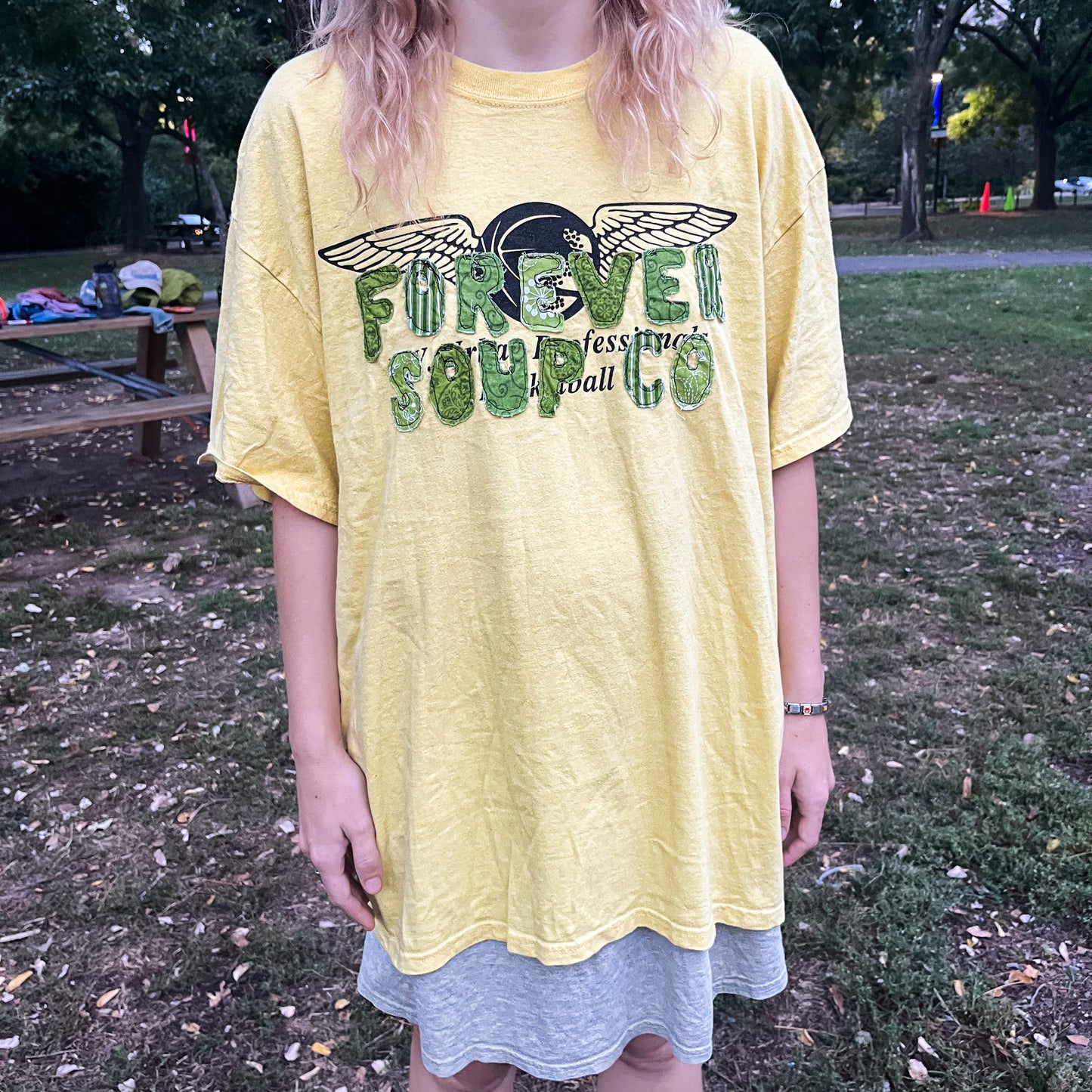 Forever Soup Co Applique Shirt - Short Sleeve - Yellow