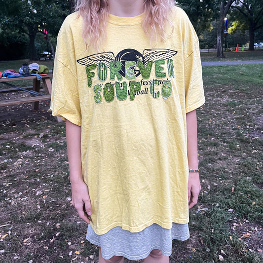 Forever Soup Co Applique Shirt - Short Sleeve - Yellow