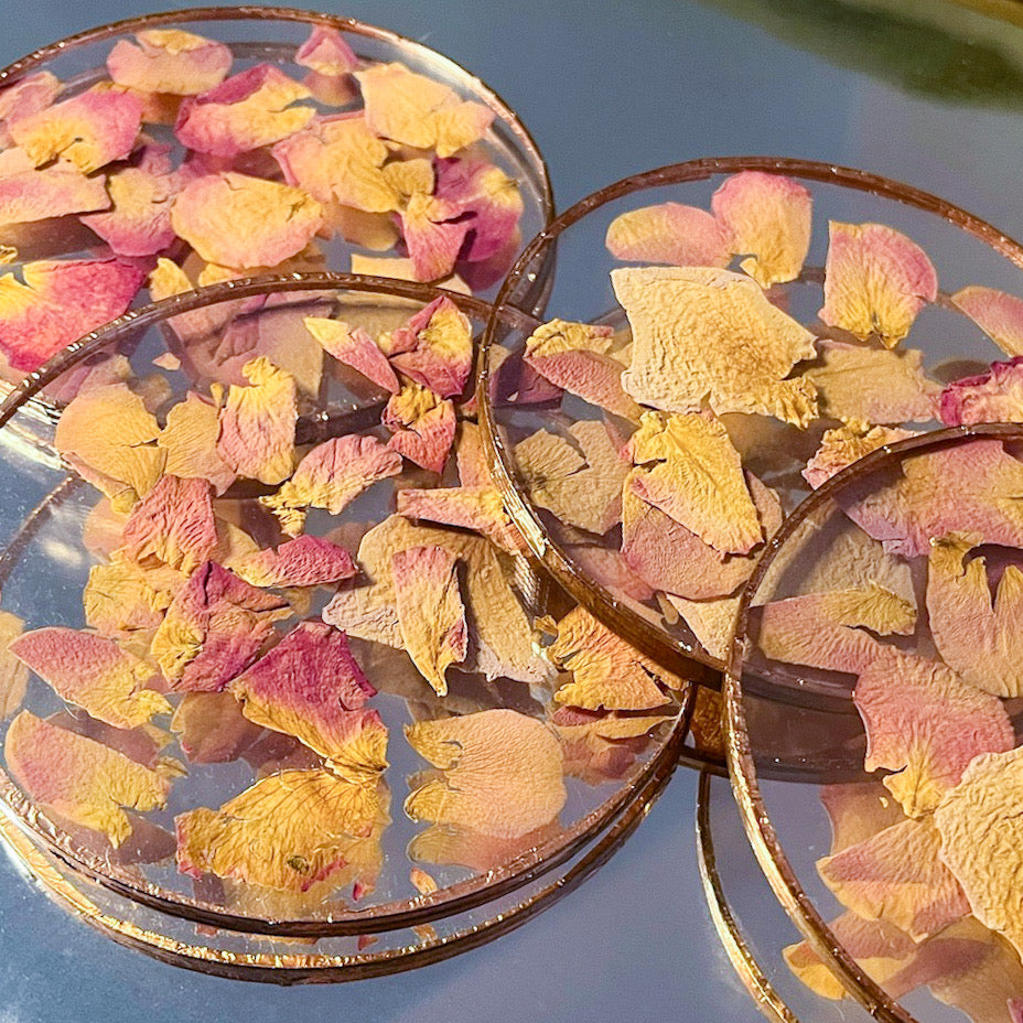 Rose Petal Coasters (Set of 4)