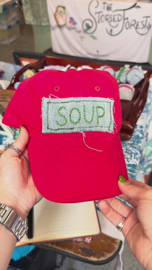 red SOUP hat